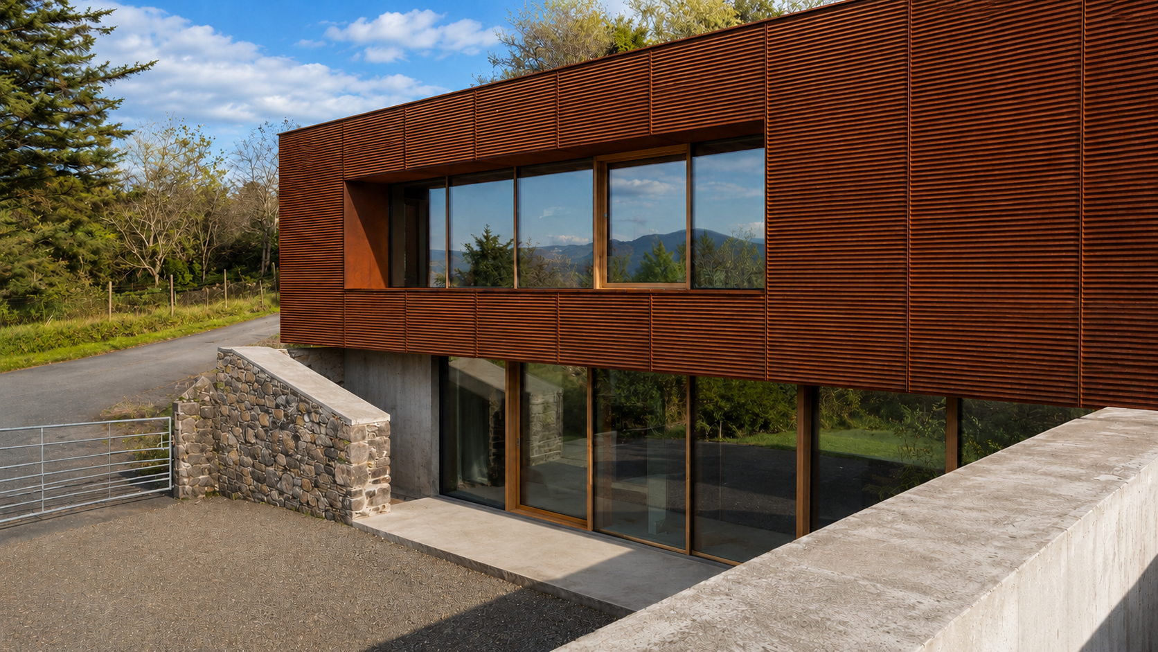 Ord exterior Corten cladding 1