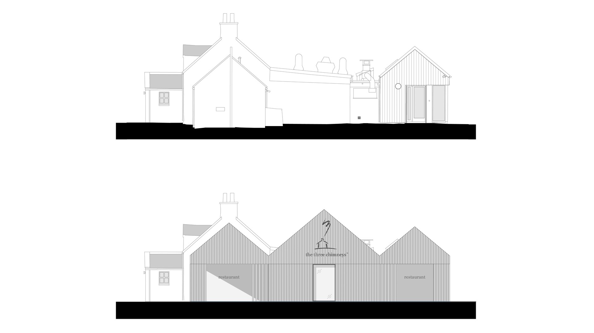 Proposed Three Chimneys restaurant elevations