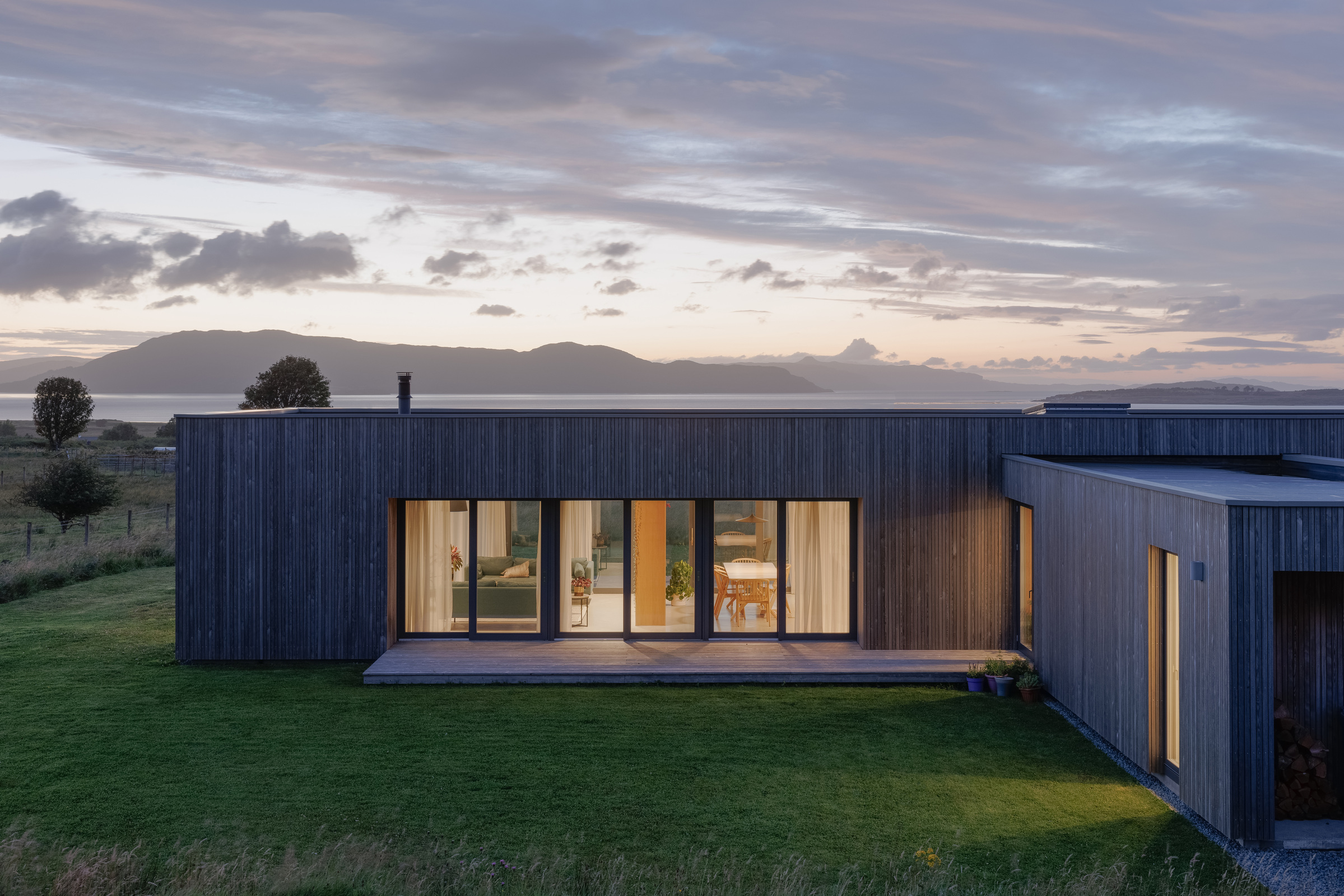 Half of Eleven — illuminated courtyard overlooking the Inner Sound