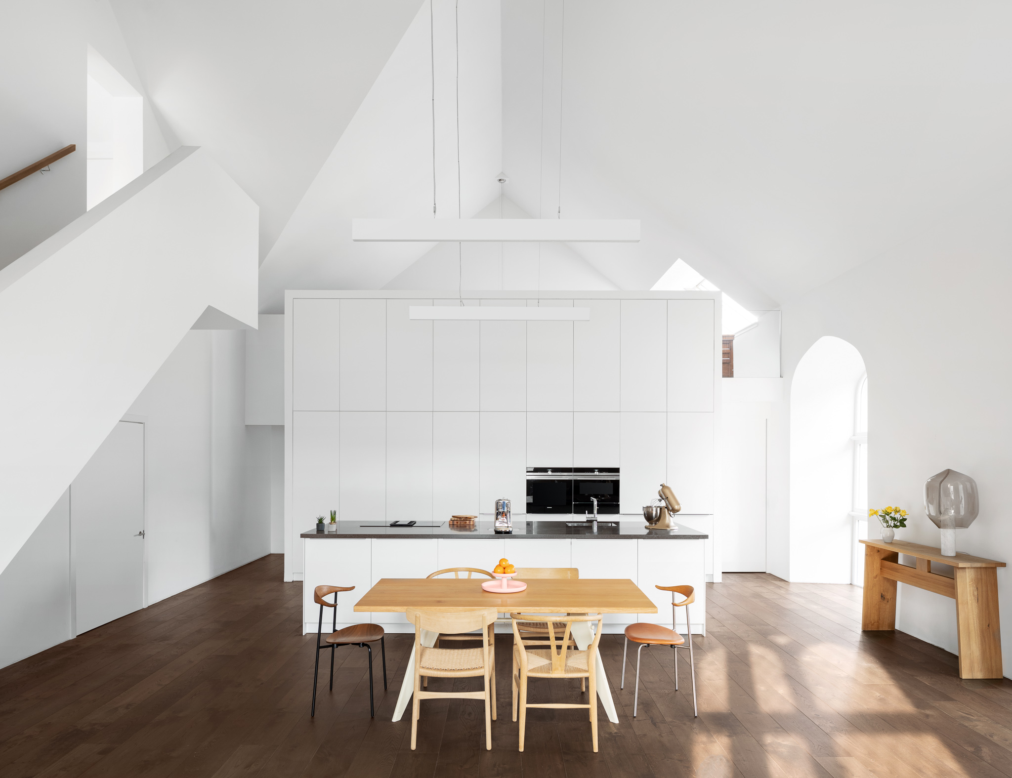 Carnoch Church — kitchen and vaulted ceiling