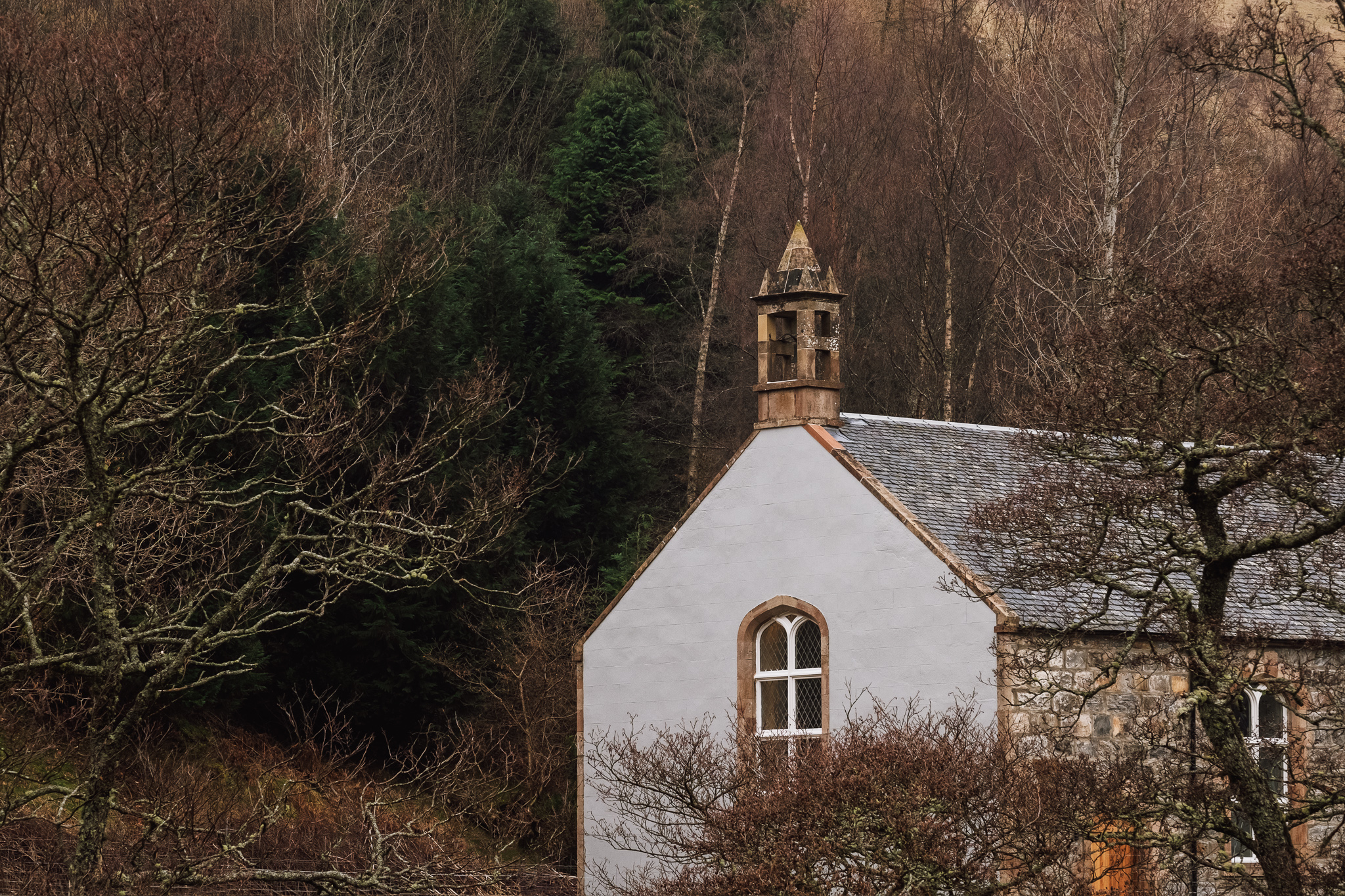 Carnoch Church — gable and bellcote