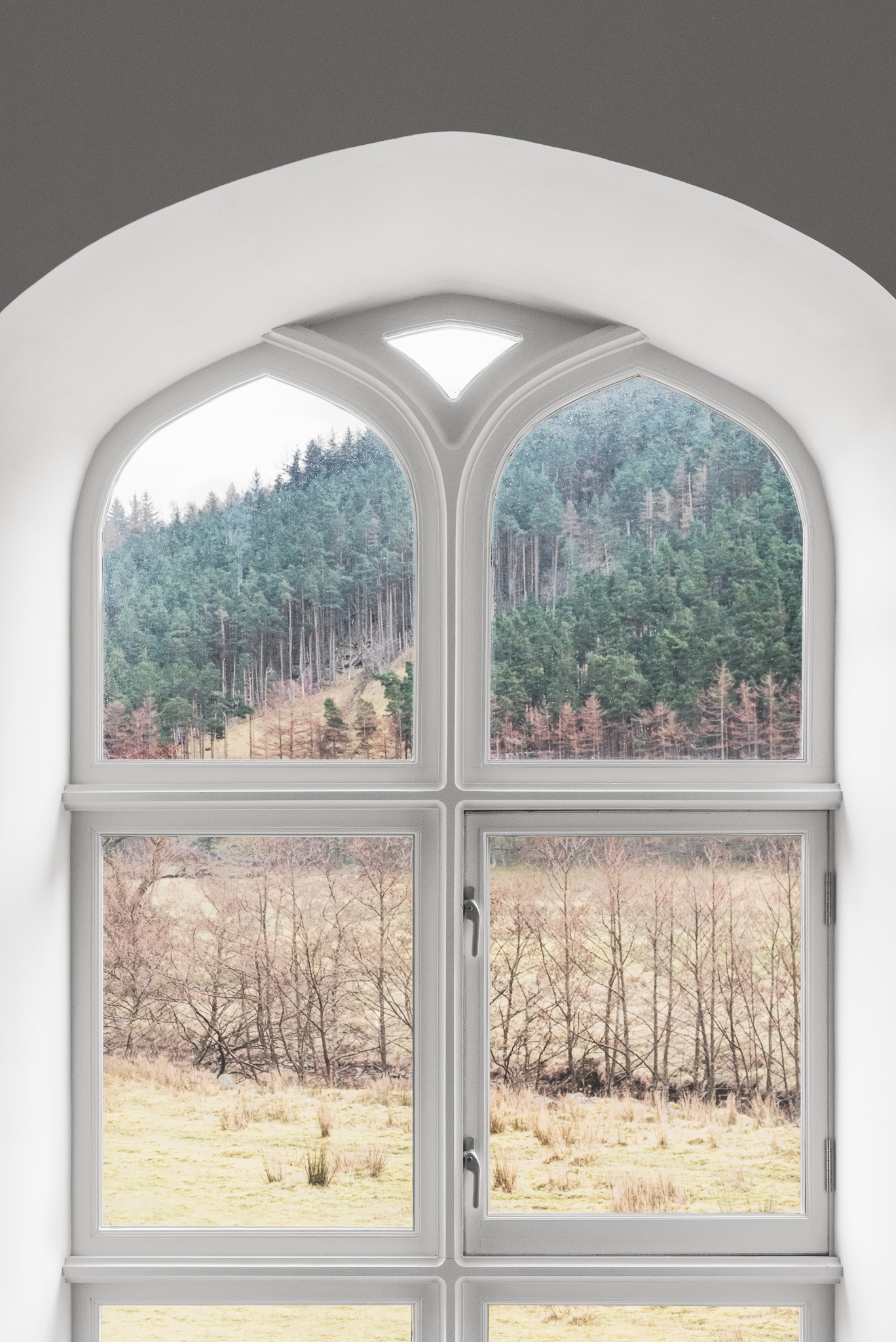 Carnoch Church — restored Gothic window