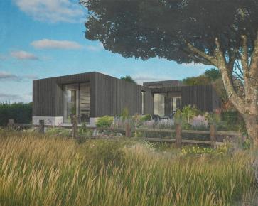 Planning permission has now been granted for this new home at Moulin Huet de Haut, St Martin, Guernsey.
 
Designed to make the most of its remarkable setting on Guernsey’s south east coast, the house is carefully arranged around a series of courtyards that shape the experience of arriving, living and spending time outdoors. These spaces range from sheltered entrance courts to private gardens for entertaining, while carefully aligned views maintain a constant connection to the English Channel, with Jersey and France beyond.
 
Although contemporary in its expression, the long, low form draws on the character of the local landscape. Its horizontal proportions respond to the pattern of narrow fields and hedgerows that define this part of the island, helping the building sit naturally within its surroundings.
 
Landscape design by @harrisbuggstudio 
 
#ContemporaryArchitecture #ResidentialArchitecture #HouseDesign #CourtyardHouse #IslandArchitecture