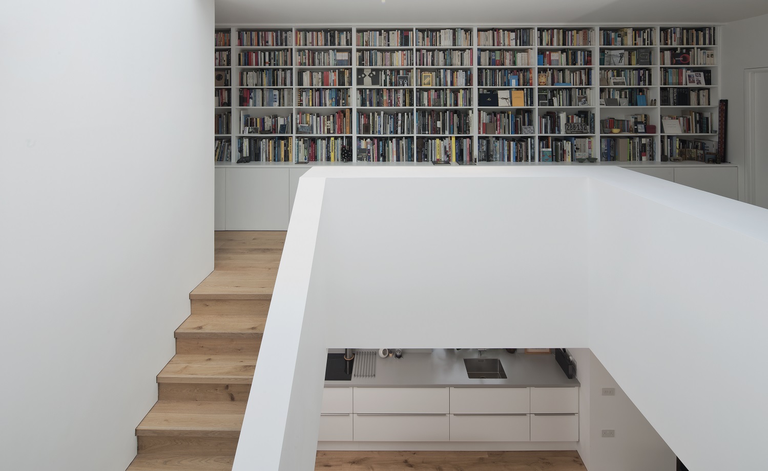 stairs and book shelf 