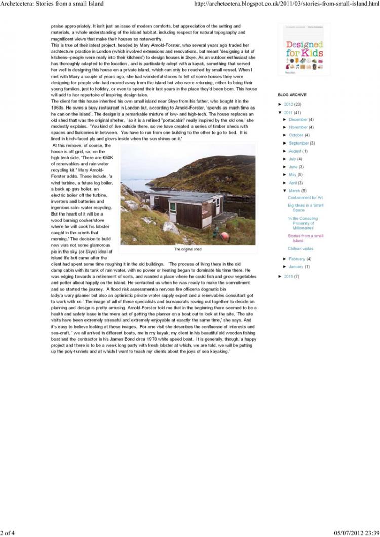 Stories from a Small Island - highland architecture Scotland article 